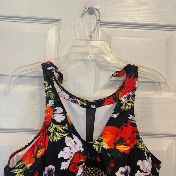 Women Plus Size One-Piece Tankini Halter Neck Flattering Skirted Swimsuit 18W - Picture 11 of 12